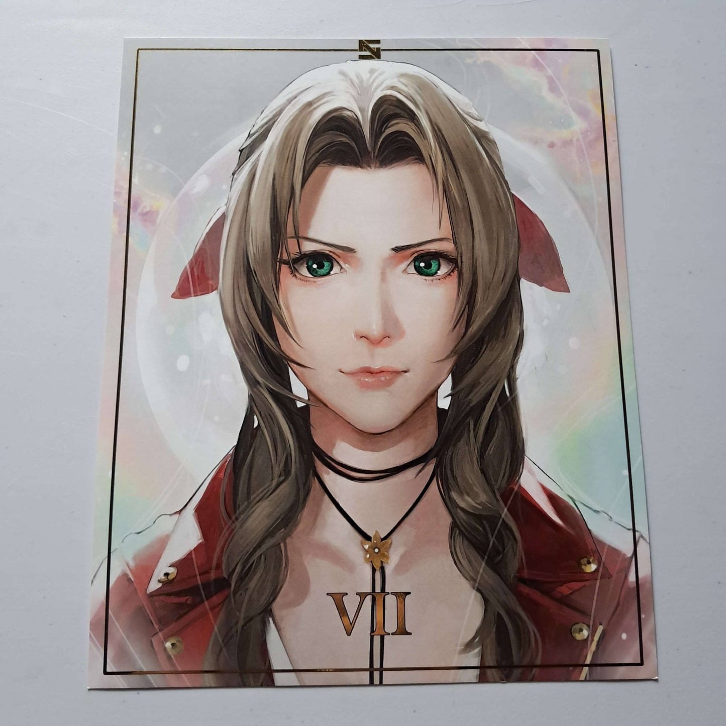 Aerith fan art wall decor – FF7 inspired