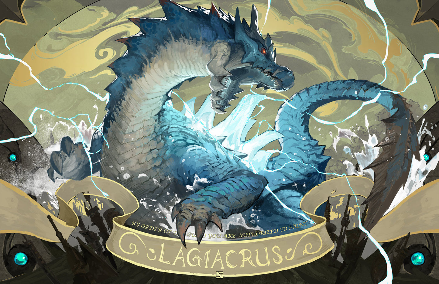 Aquatic Shock Wyvern (Gold Foil)