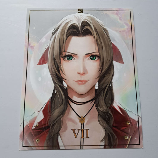 Aerith fan art wall decor – FF7 inspired