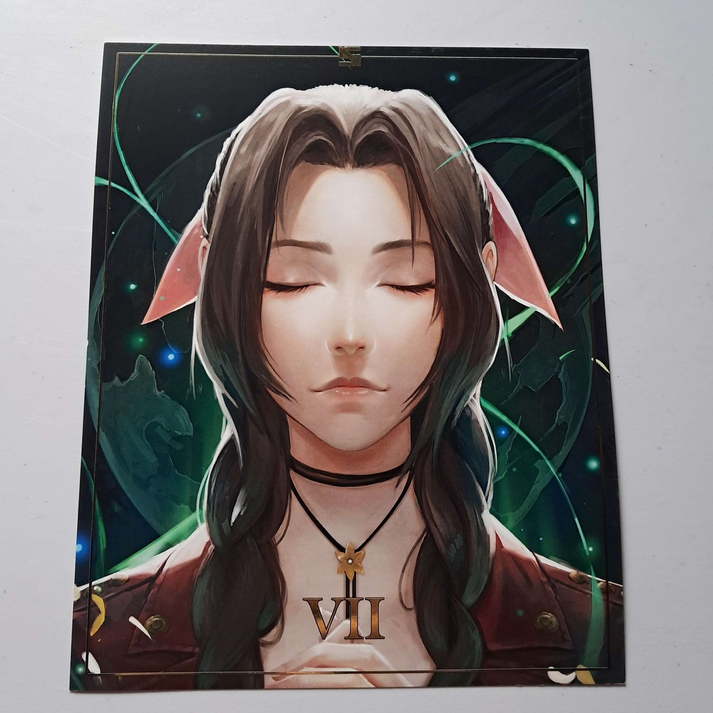 Aerith fan art wall decor – FF7 inspired
