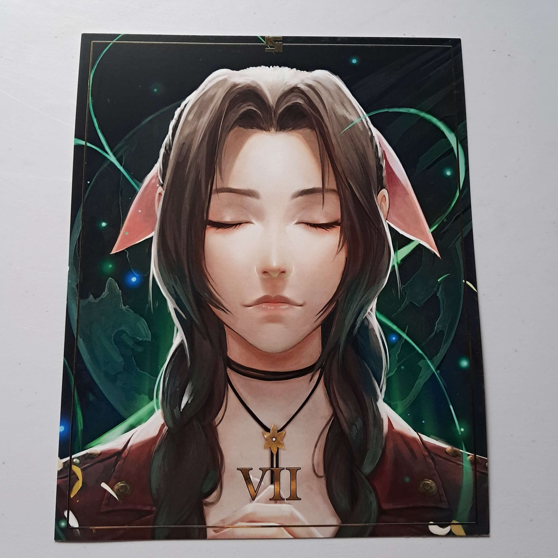 Aerith fan art wall decor – FF7 inspired