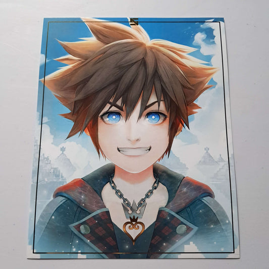 Sora fan art wall decor – Kingdom Hearts inspired